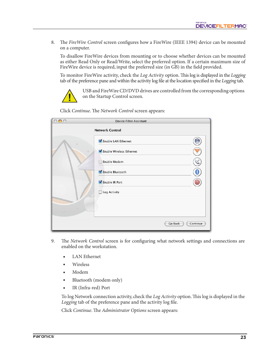 Faronics Device Filter Mac User Manual | Page 23 / 30