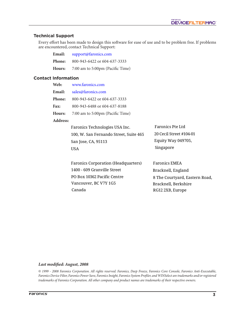 Faronics Device Filter Mac User Manual | Page 3 / 30
