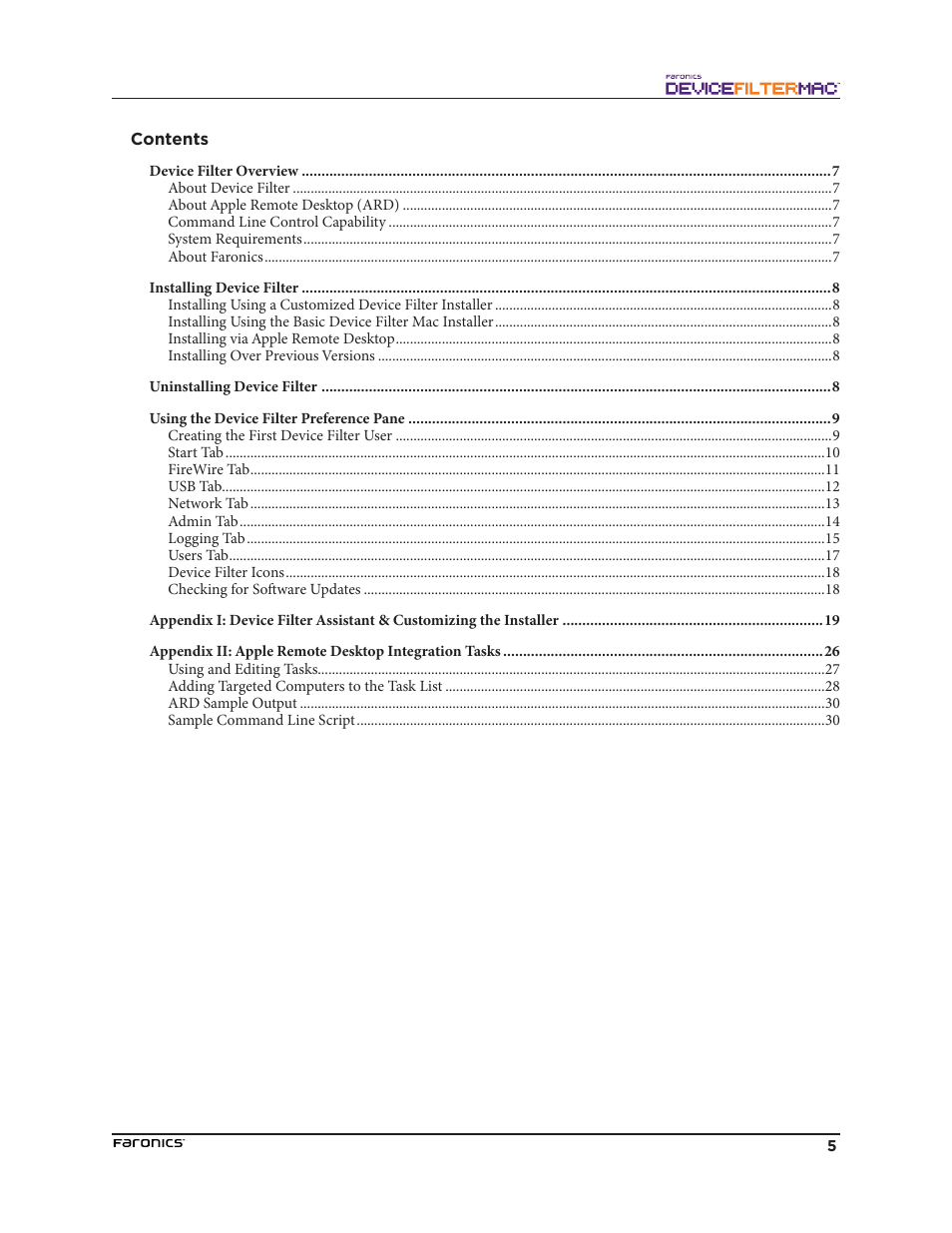 Faronics Device Filter Mac User Manual | Page 5 / 30