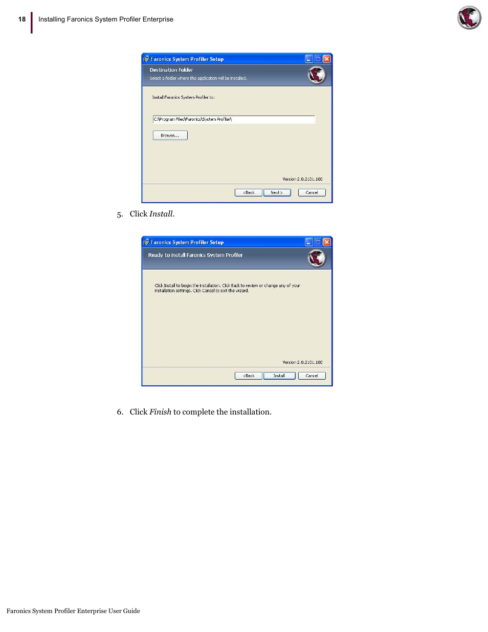 Faronics System Profiler Enterprise User Manual | Page 18 / 48