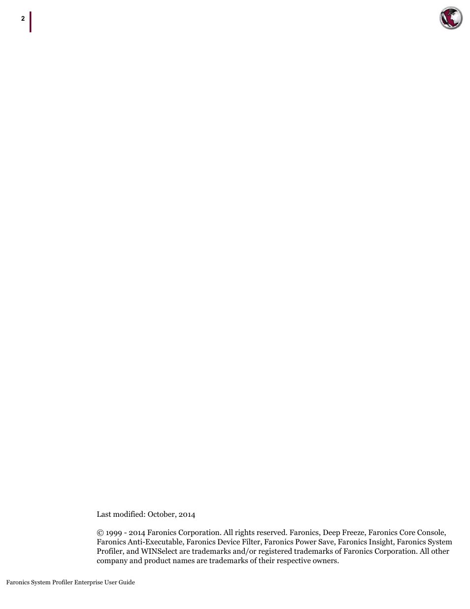 Faronics System Profiler Enterprise User Manual | Page 2 / 48