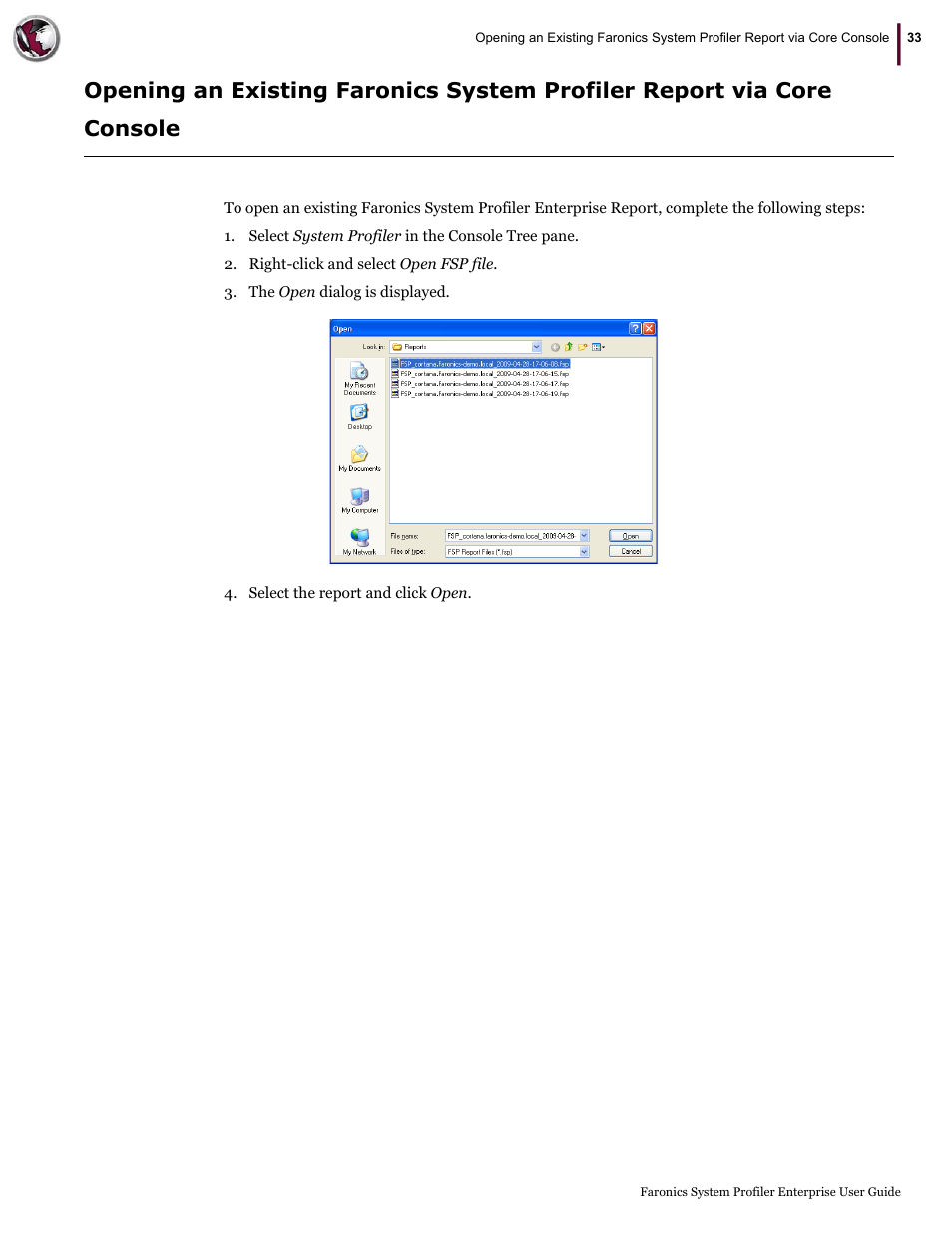 Faronics System Profiler Enterprise User Manual | Page 33 / 48