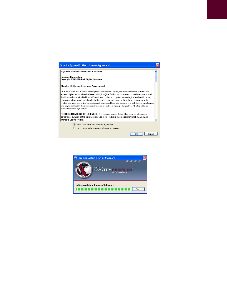 Running faronics system profiler standard | Faronics System Profiler Standard User Manual | Page 12 / 29