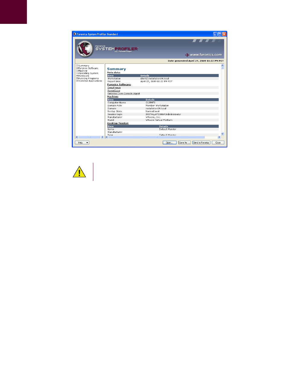 Accessing faronics system profiler standard | Faronics System Profiler Standard User Manual | Page 13 / 29