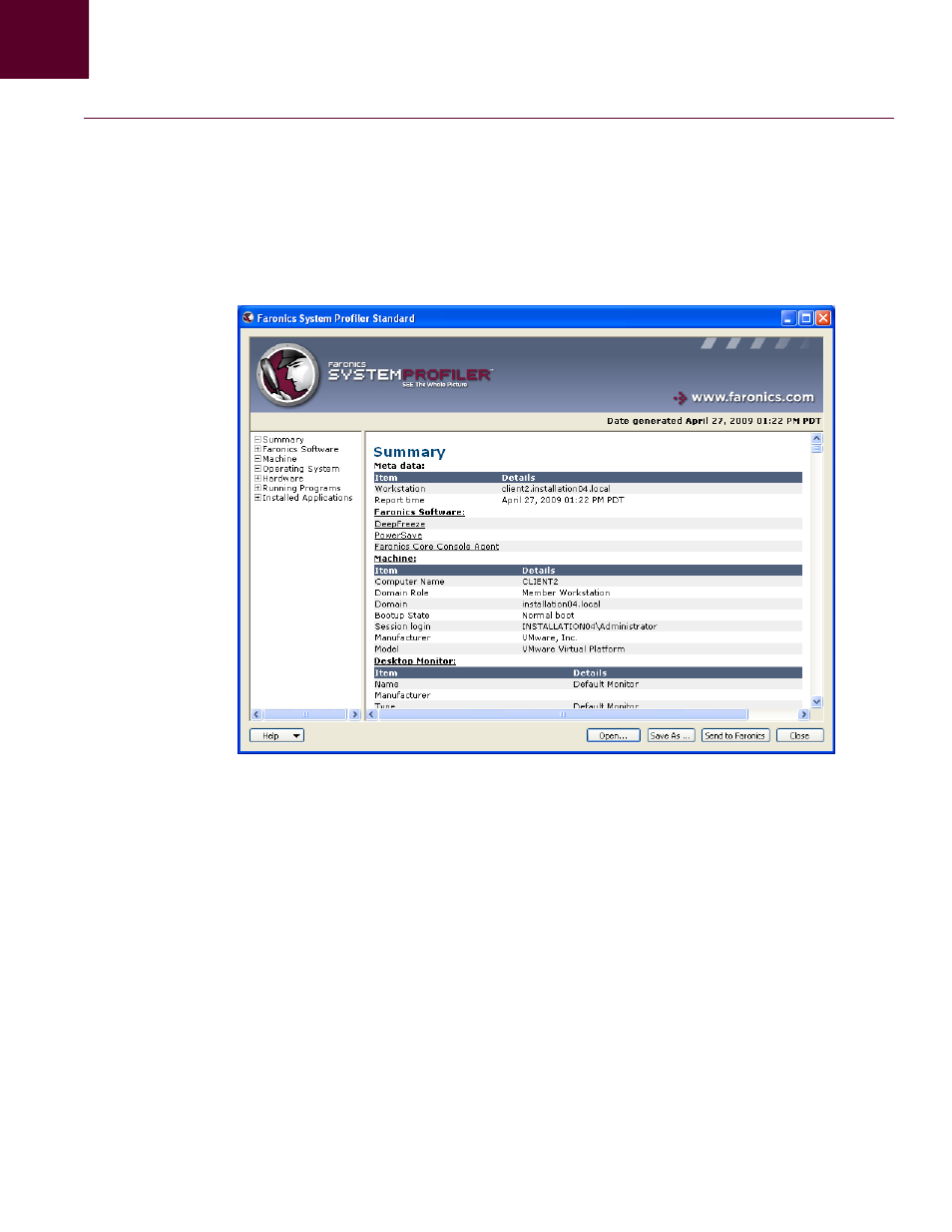 Faronics System Profiler Standard User Manual | Page 27 / 29