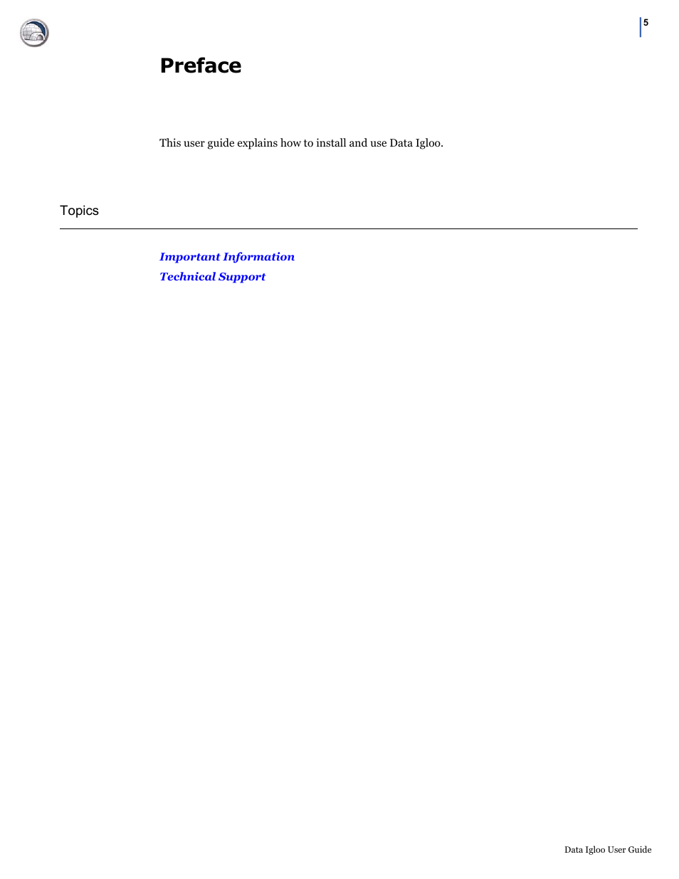 Preface | Faronics Data Igloo Standard User Manual | Page 5 / 63