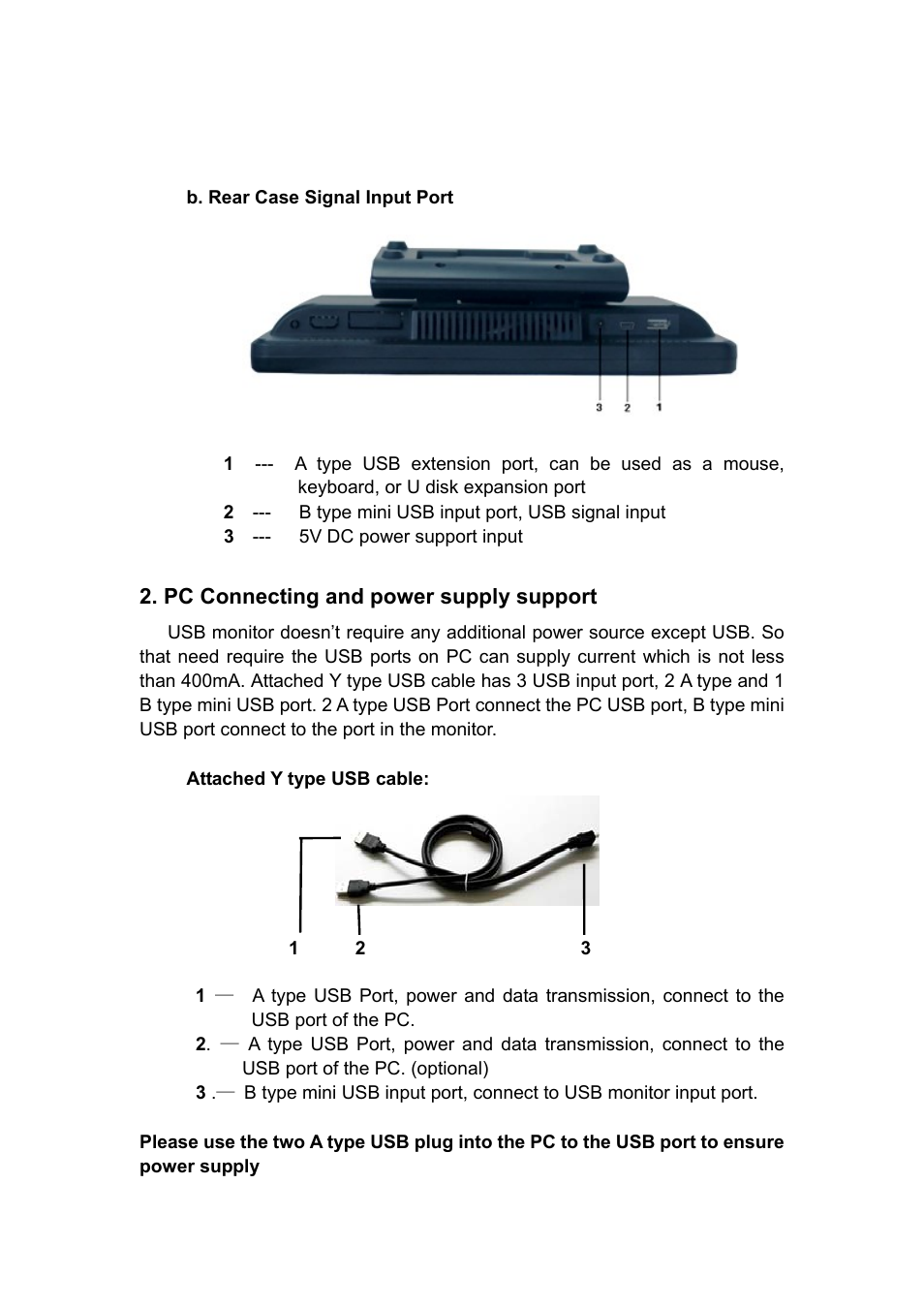 Pc connecting and power supply support | Feelworld DP101T User Manual | Page 4 / 12