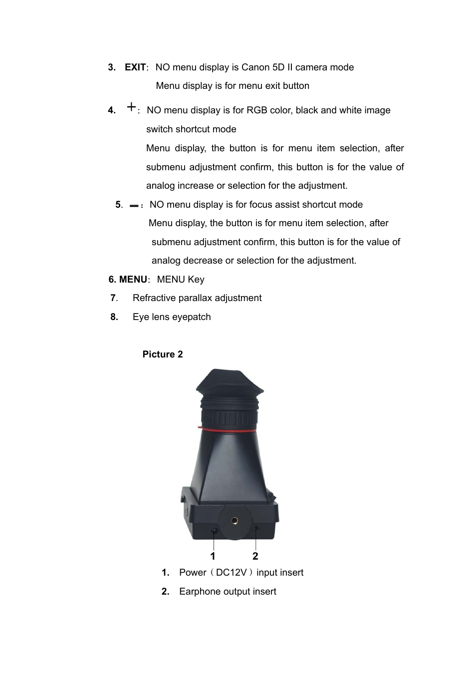 Feelworld EVF E-350 User Manual | Page 5 / 13