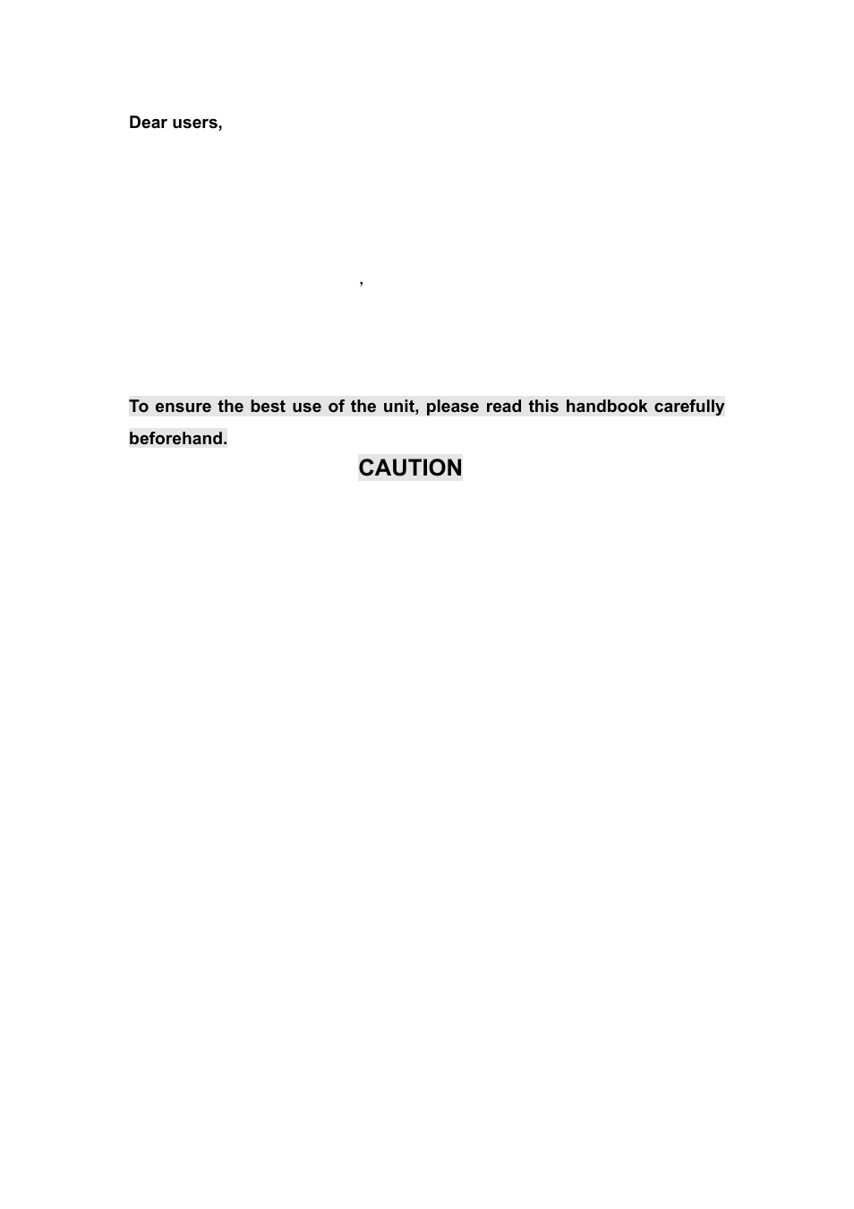 Caution | Feelworld FW100AHT User Manual | Page 2 / 17