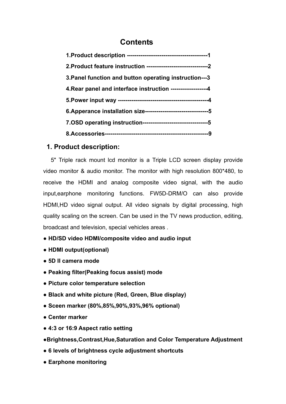 Feelworld FW5D-TRM/O User Manual | Page 2 / 10