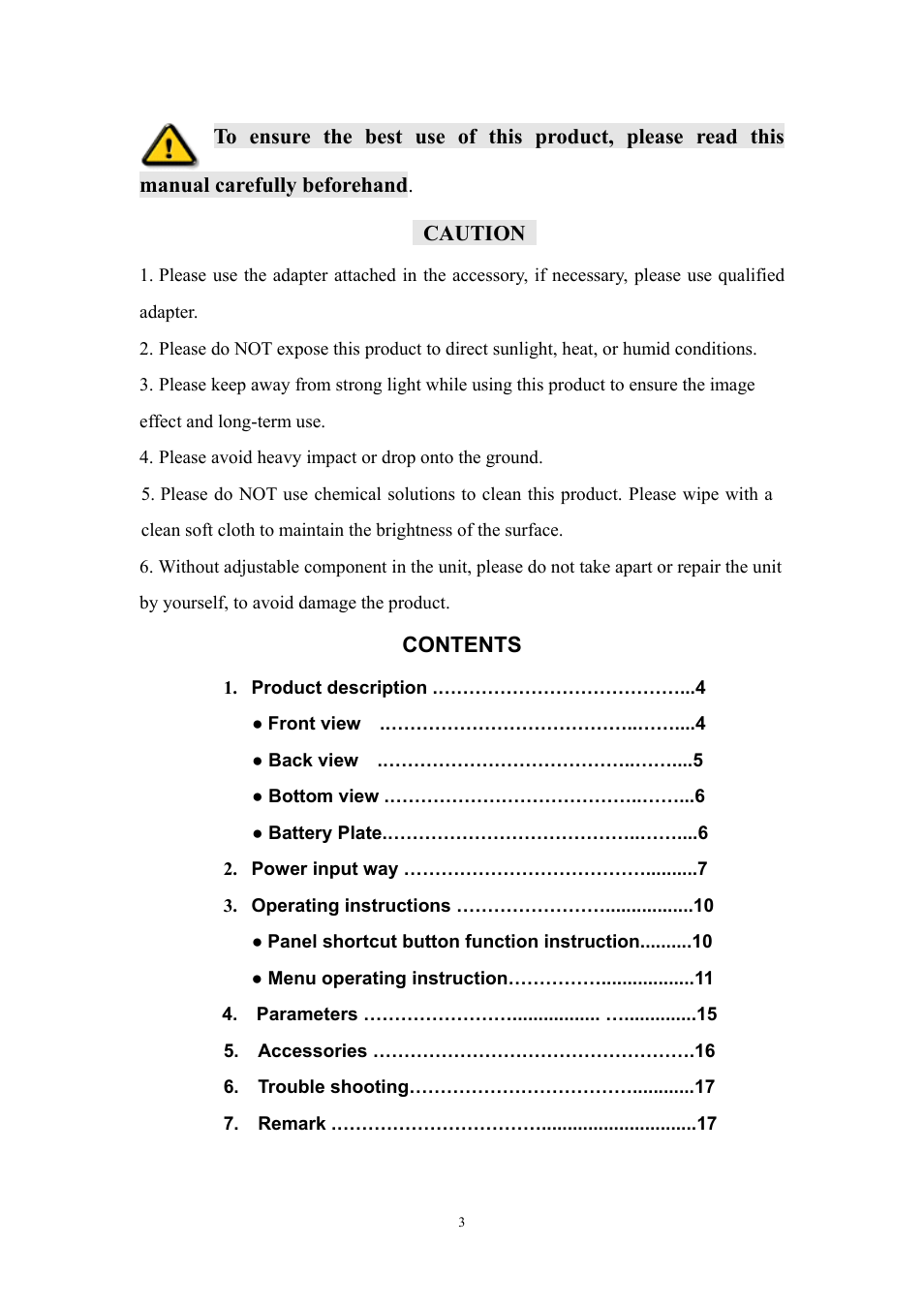 Feelworld FW7D/O User Manual | Page 3 / 17