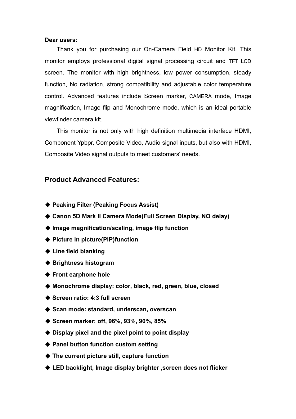 Feelworld FW7DII/O User Manual | Page 2 / 21