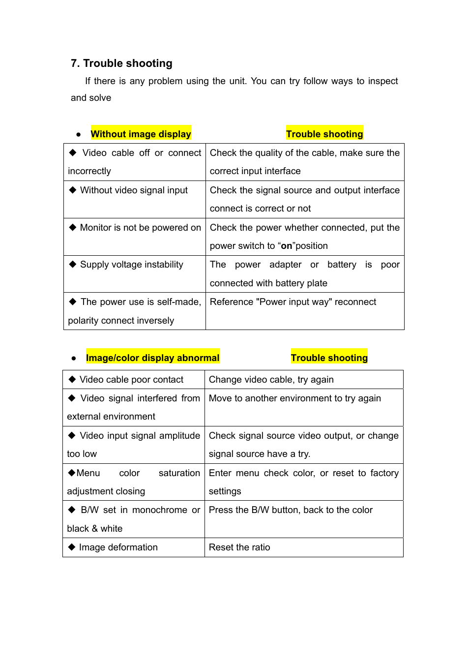 Feelworld FW7DII/O User Manual | Page 20 / 21