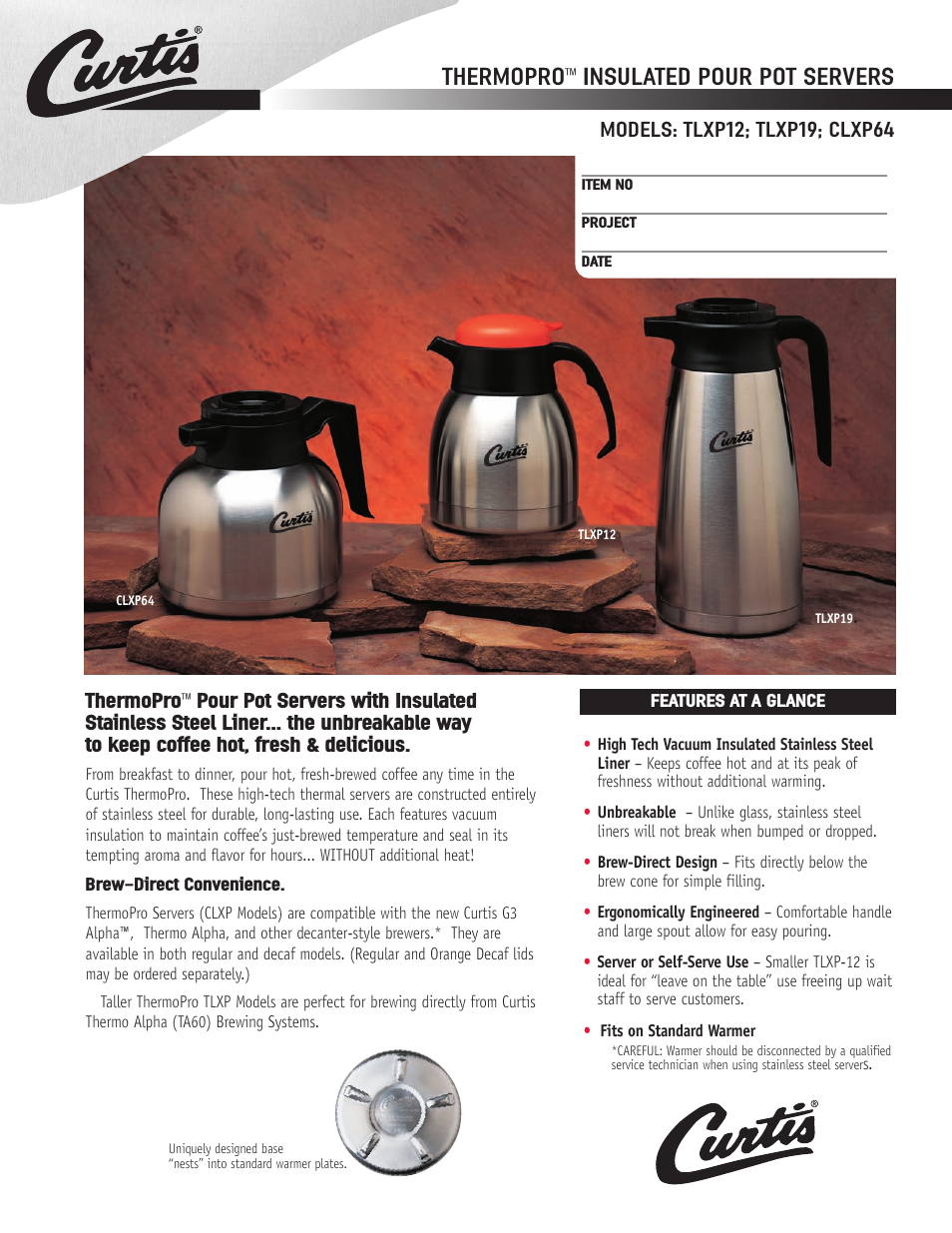 Curtis TLXP12 User Manual | 2 pages