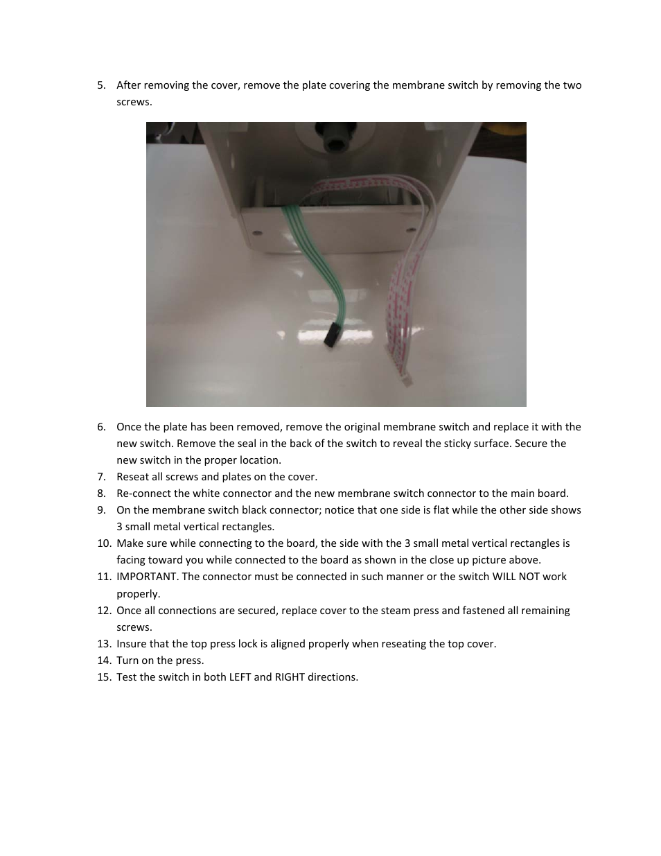 Feiyue FP202 Membrane Switch Replacement User Manual | Page 2 / 2