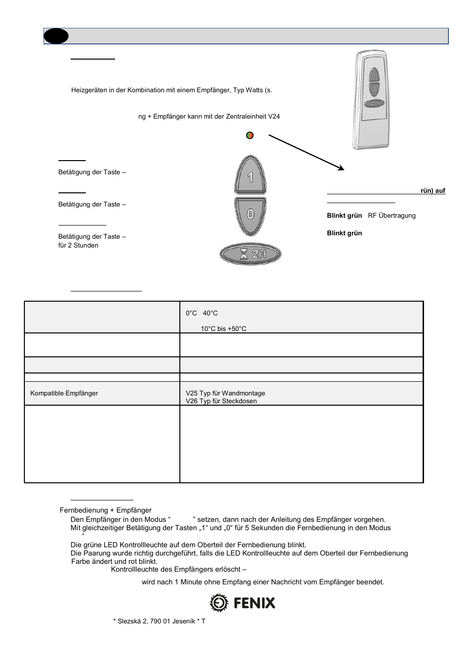 Fenix V20 RC User Manual | Page 6 / 8