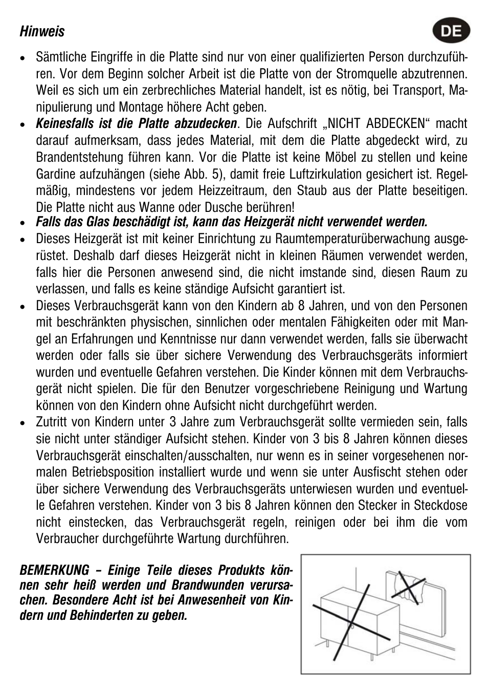 Hinweis | Fenix ECOSUN G User Manual | Page 11 / 16