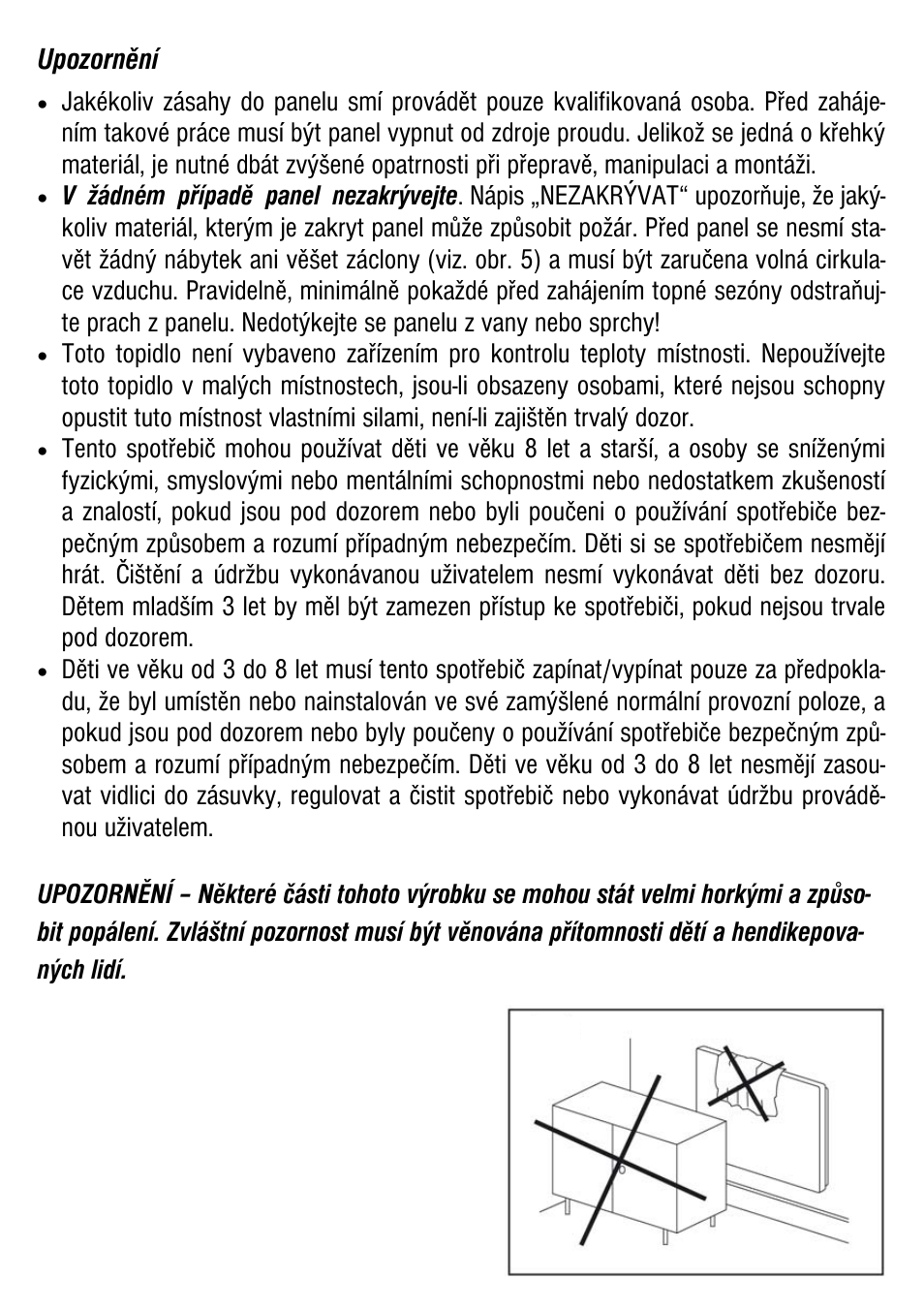 Upozornění | Fenix ECOSUN E User Manual | Page 2 / 12
