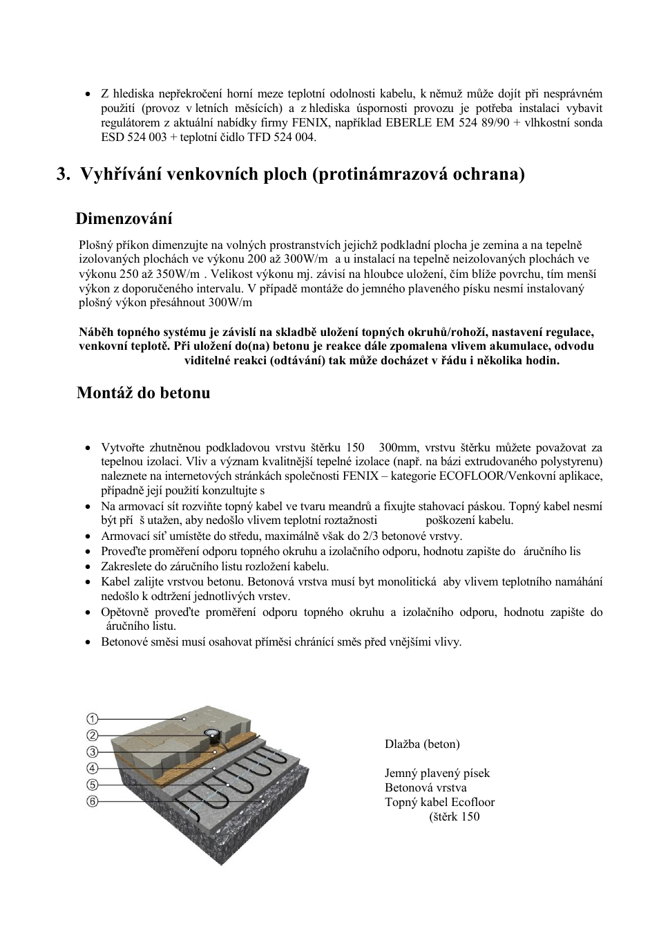 C) regulace, A) dimenzování, B) montáž do betonu | Fenix MAPSV 30 User Manual | Page 3 / 20