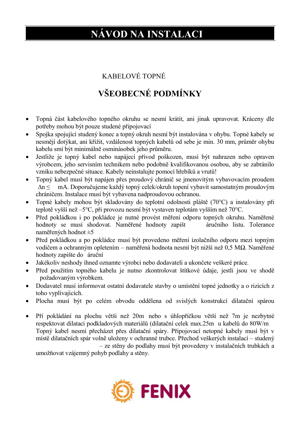 Fenix ADSV User Manual | 20 pages