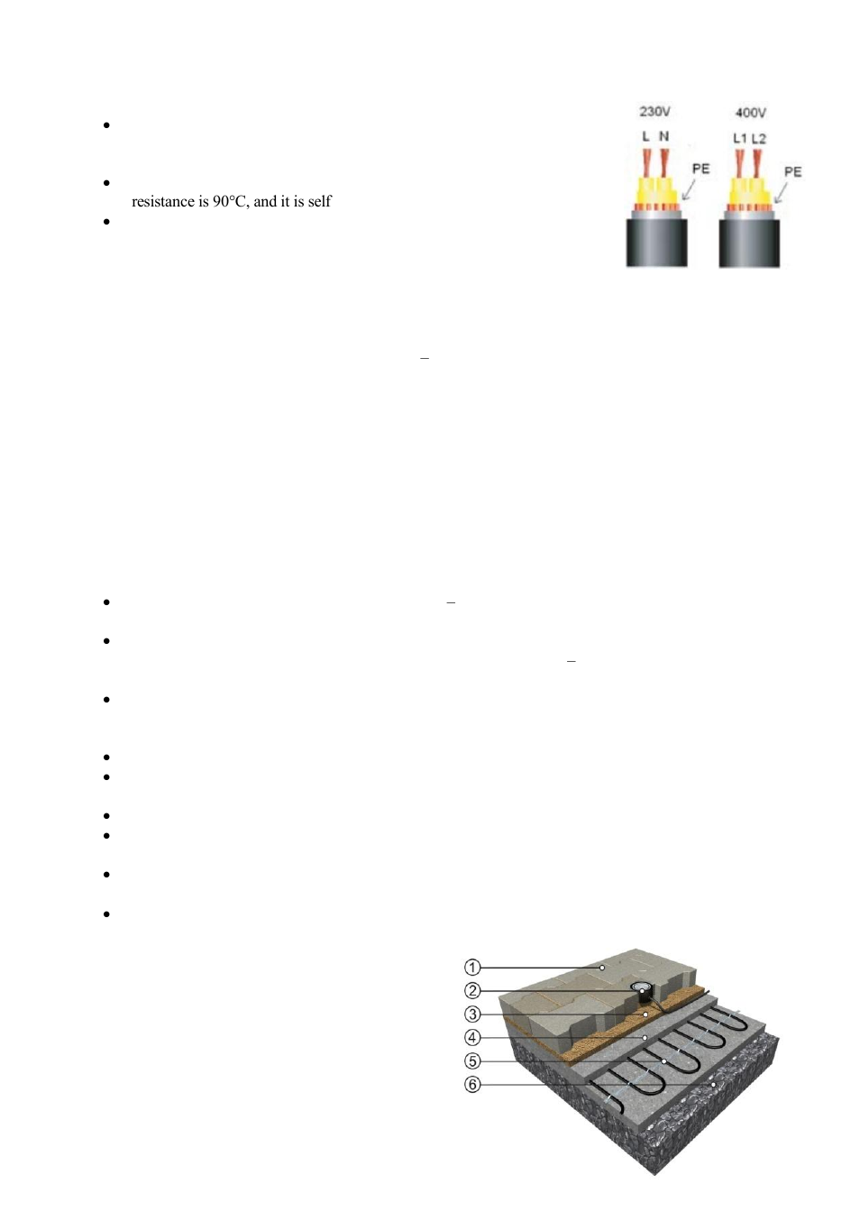 Description and connection, Heating outside areas (anti-freezing protection), A) dimensioning | B) installing into concrete | Fenix MADPSP 40 W/m User Manual | Page 6 / 16