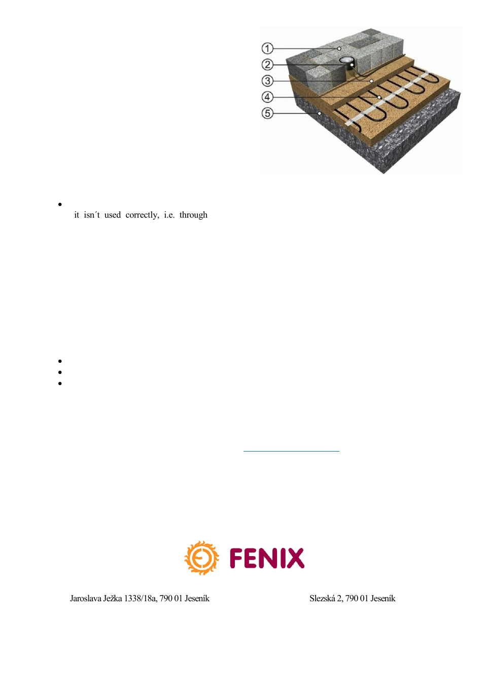 Warranty, claims, E) regulation | Fenix MADPSP 40 W/m User Manual | Page 8 / 16