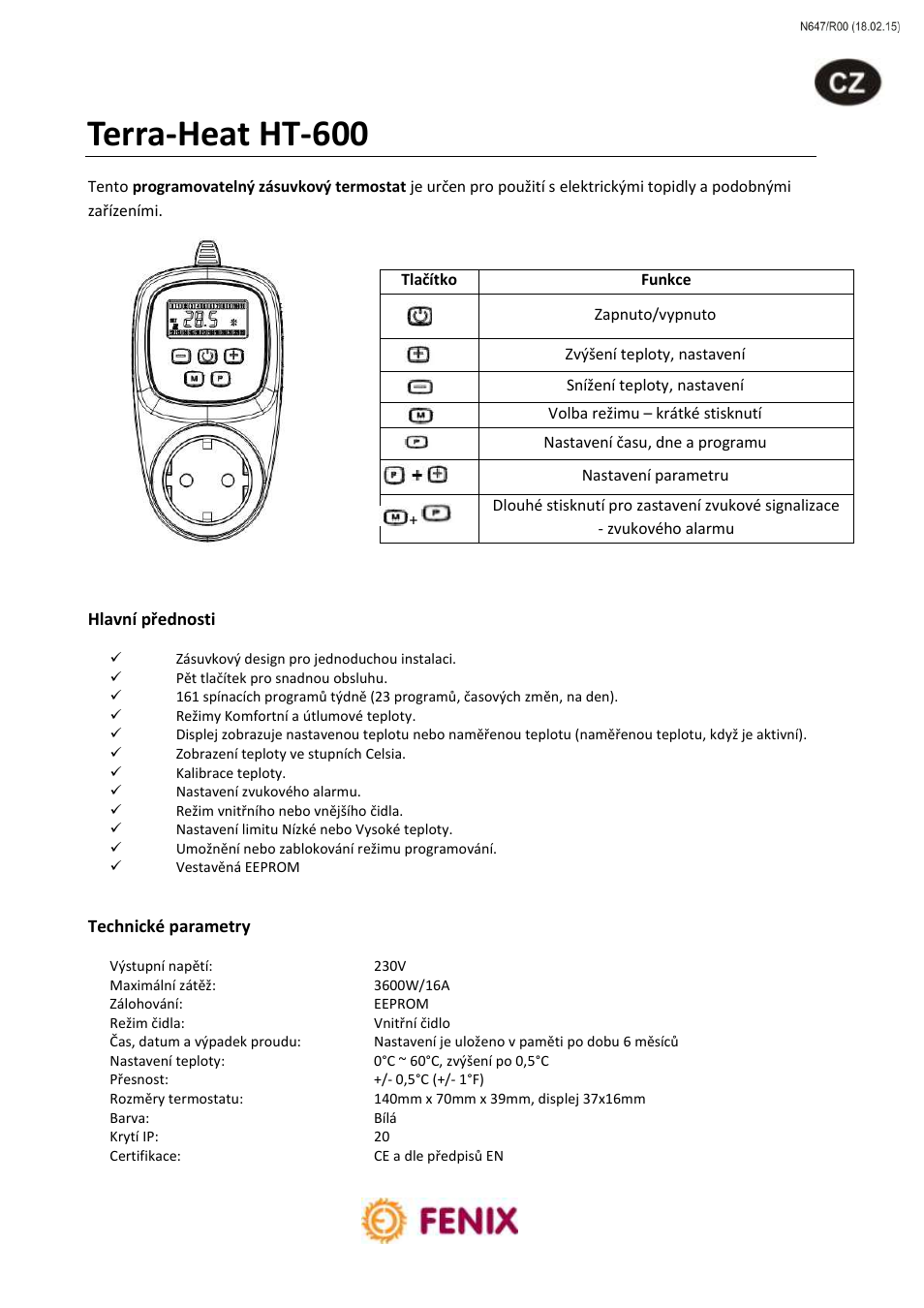 Fenix HT-600 User Manual | 12 pages