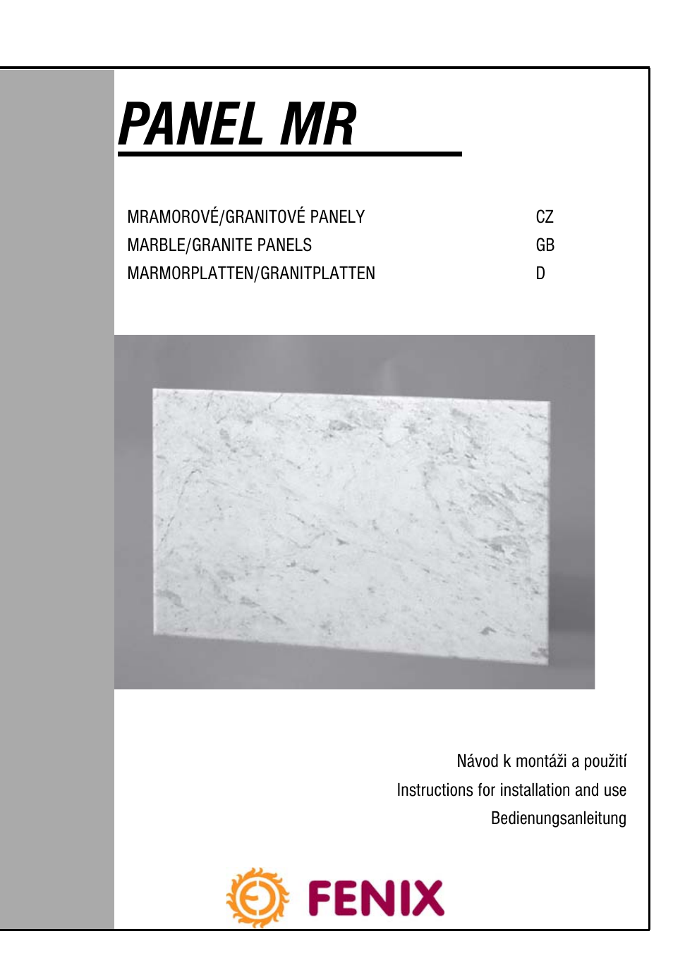 Fenix PANEL MR User Manual | 20 pages