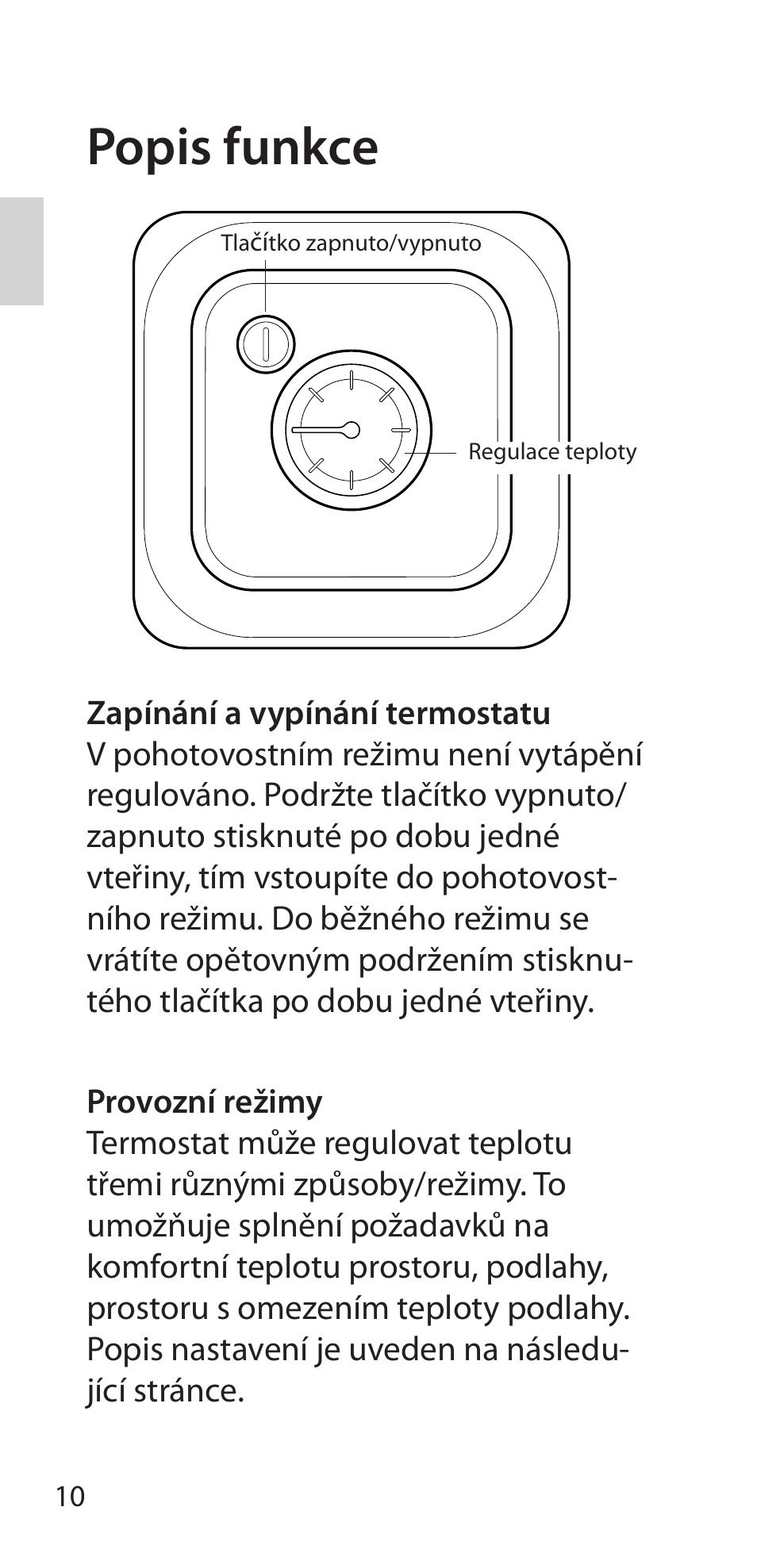 Popis funkce | Fenix Therm 105 User Manual | Page 12 / 84
