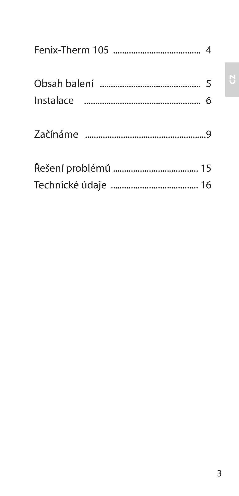 Fenix Therm 105 User Manual | Page 5 / 84