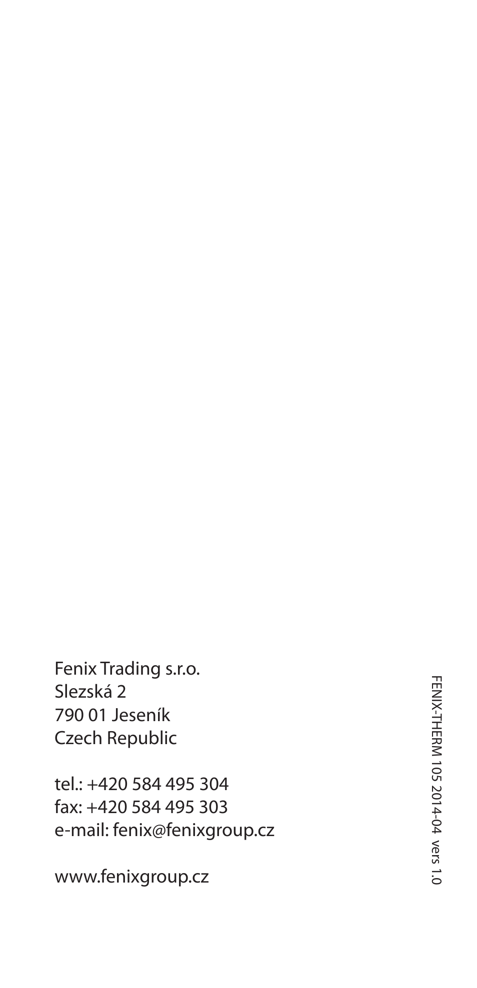 Fenix Therm 105 User Manual | Page 84 / 84