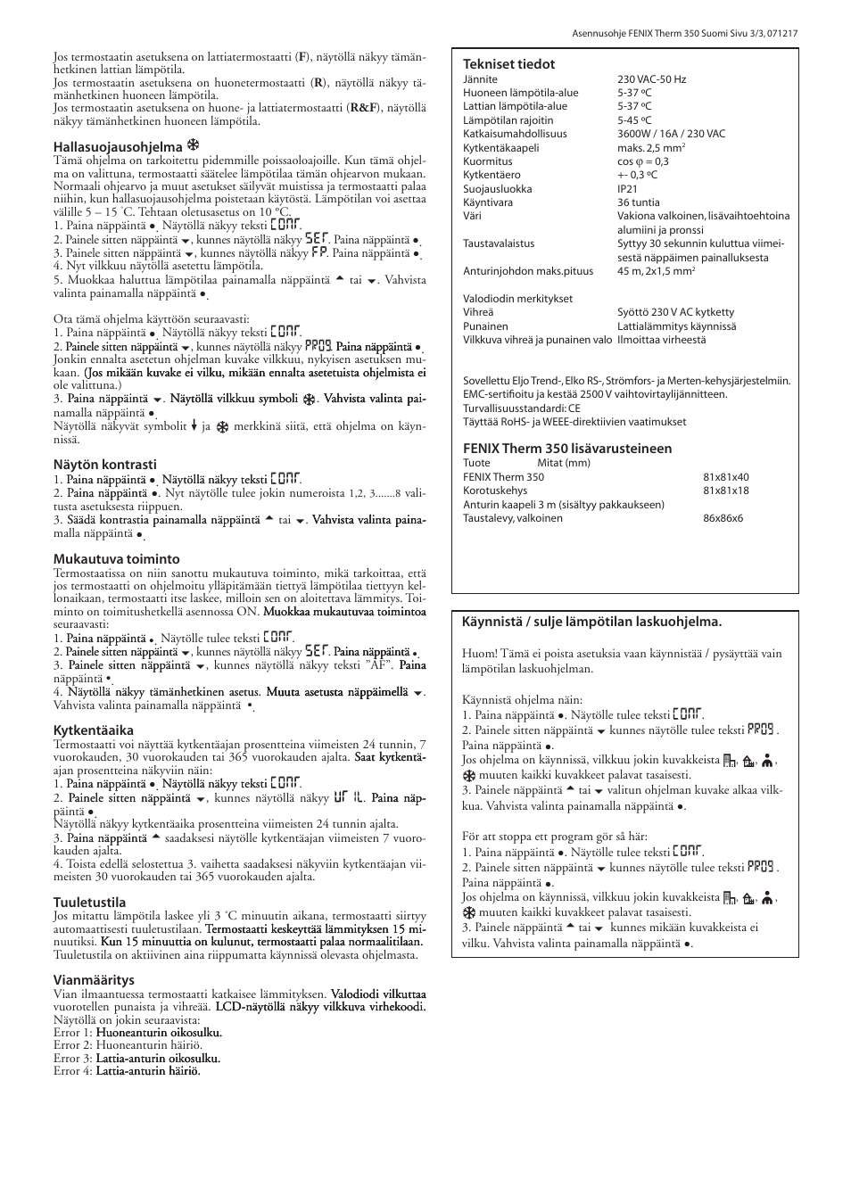 Fenix THERM 350 User Manual | Page 15 / 24