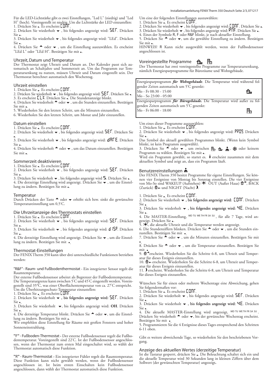 Fenix THERM 350 User Manual | Page 17 / 24