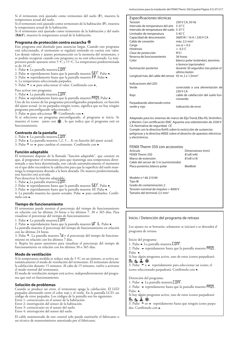 Fenix THERM 350 User Manual | Page 21 / 24