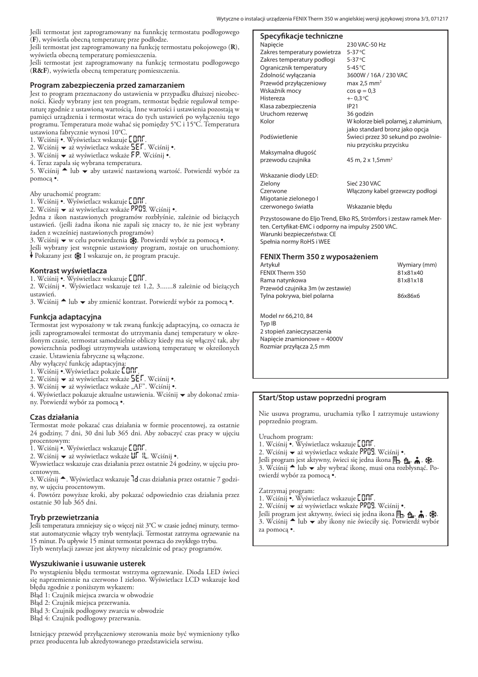 Fenix THERM 350 User Manual | Page 24 / 24