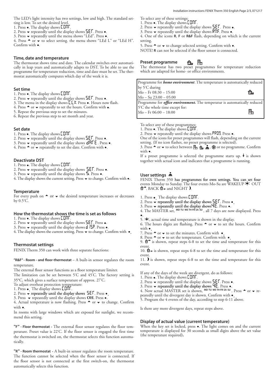 Fenix THERM 350 User Manual | Page 8 / 24
