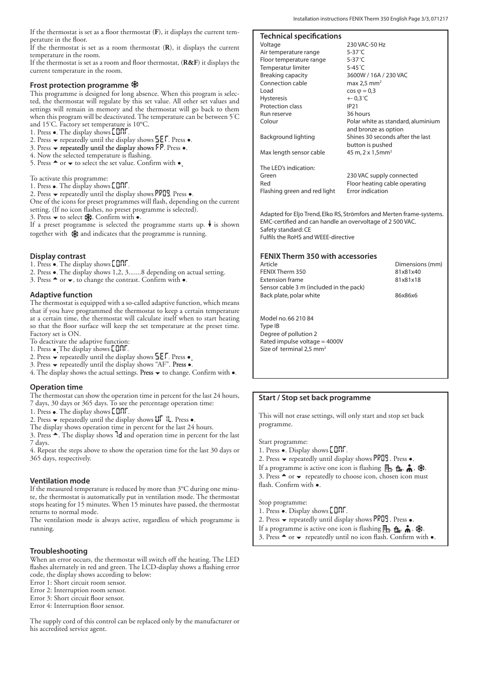 Fenix THERM 350 User Manual | Page 9 / 24