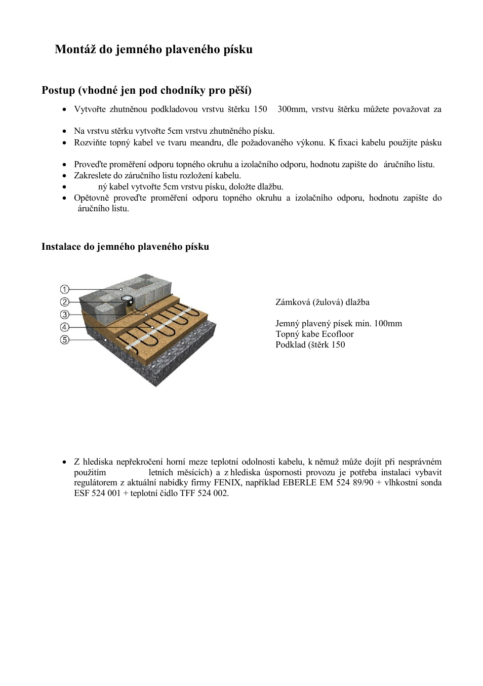 C) montáž do jemného plaveného písku, D) regulace | Fenix ADPSV 18 User Manual | Page 6 / 22