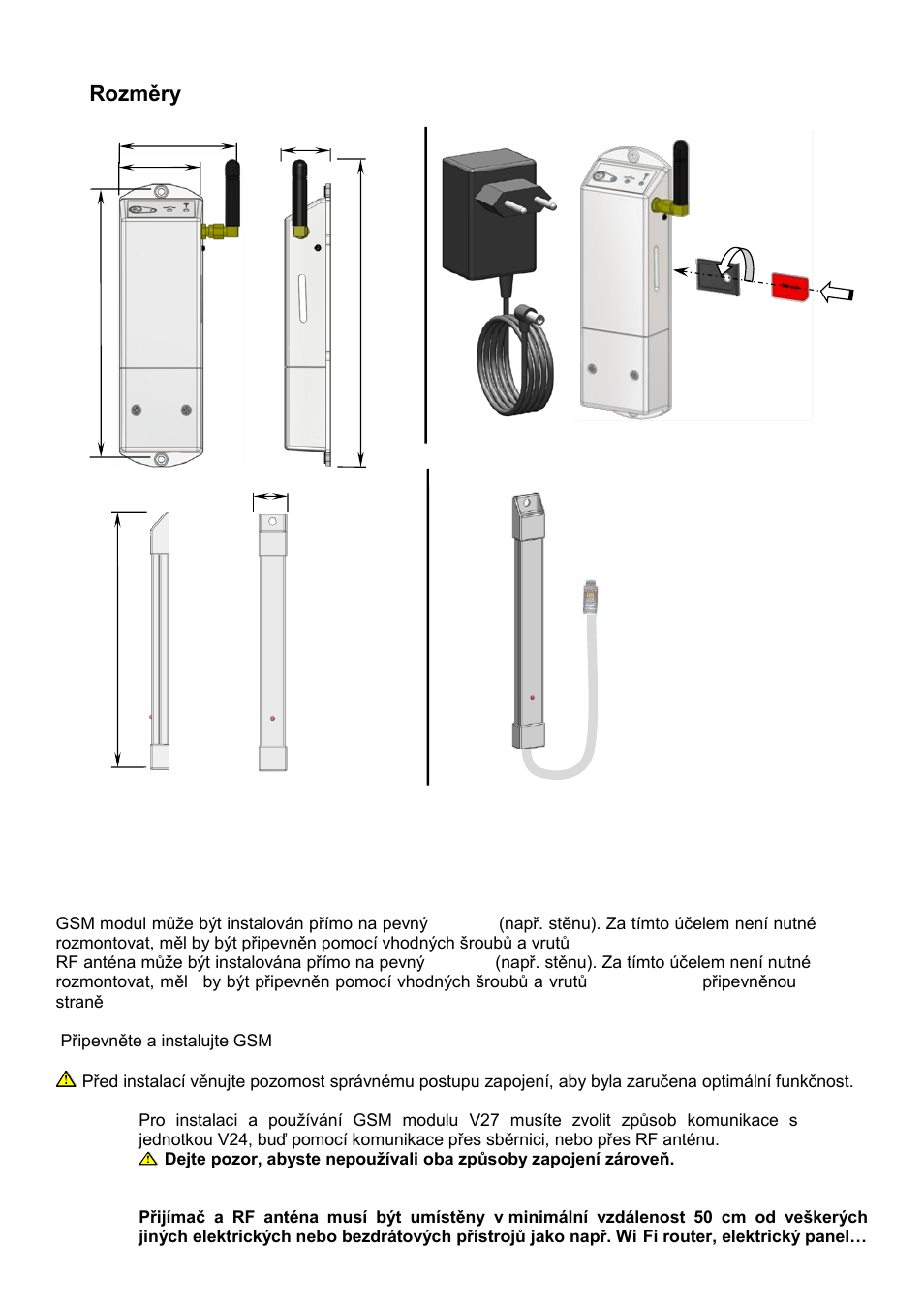 5 rozměry, 6 instalace a elektrické zapojení | Fenix Watts V27 User Manual | Page 7 / 104