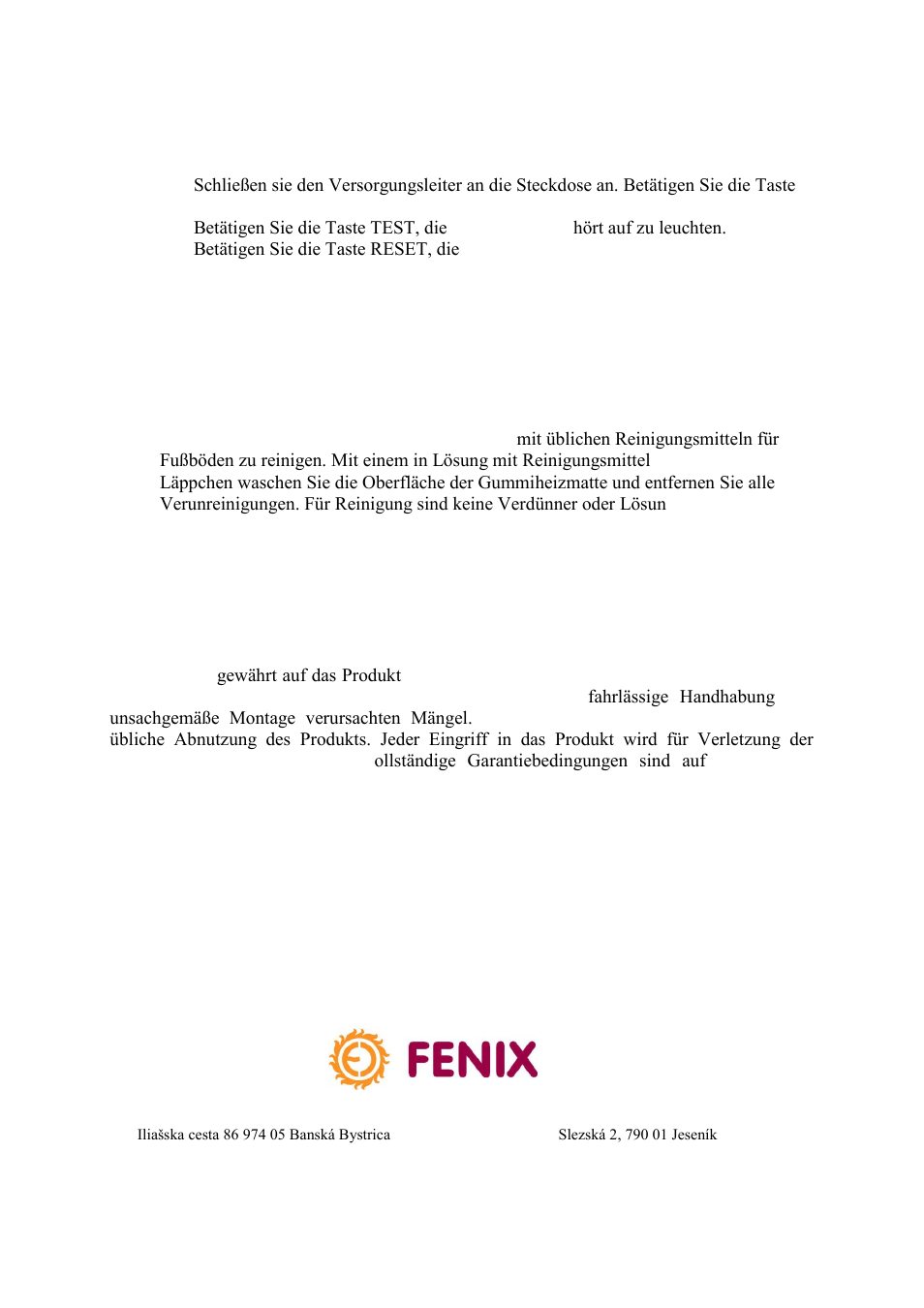 Fenix S-MAT User Manual | Page 12 / 28