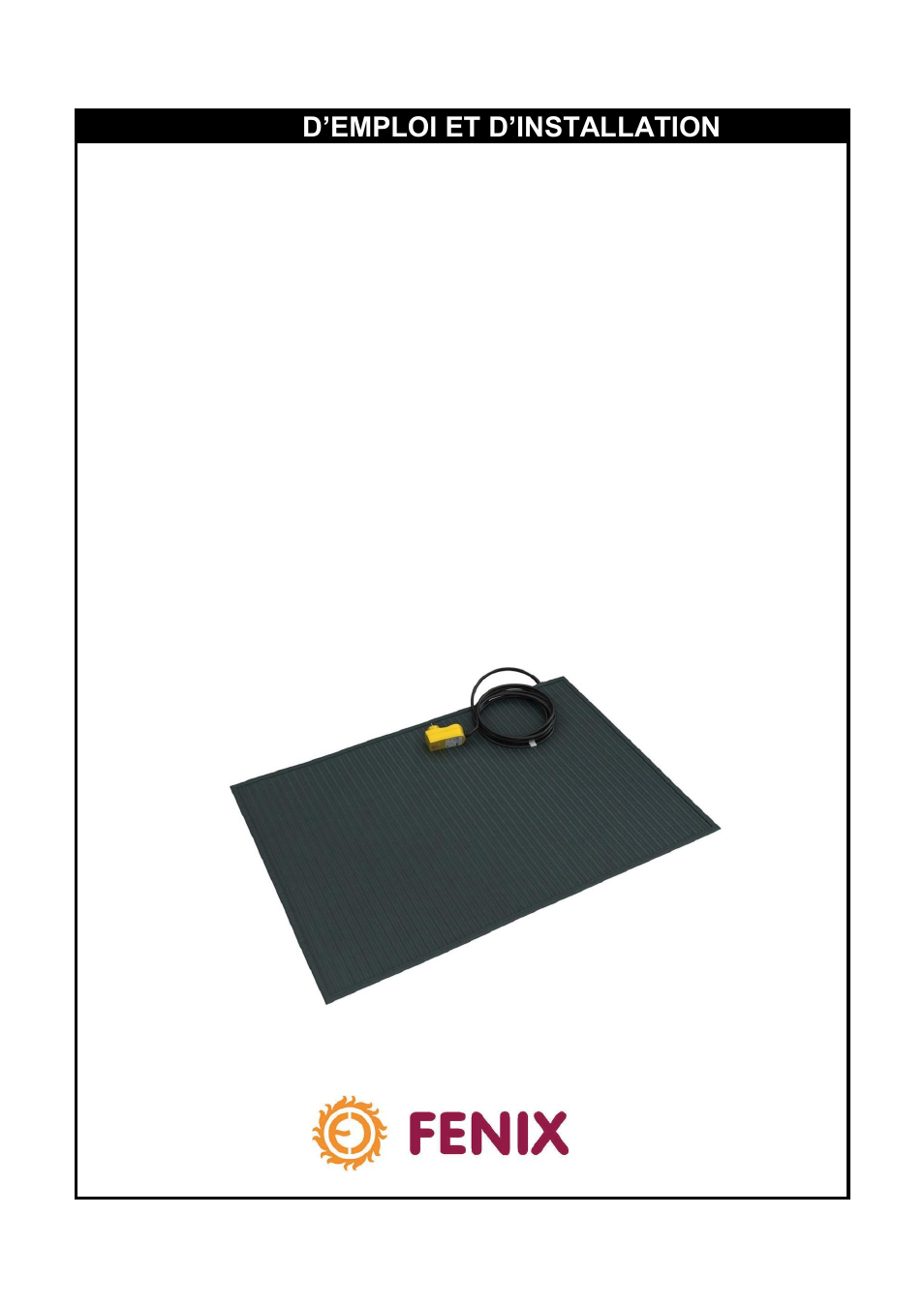 Snow mat fr r01, Natte chauffante en caoutchouc s-mat | Fenix S-MAT User Manual | Page 17 / 28