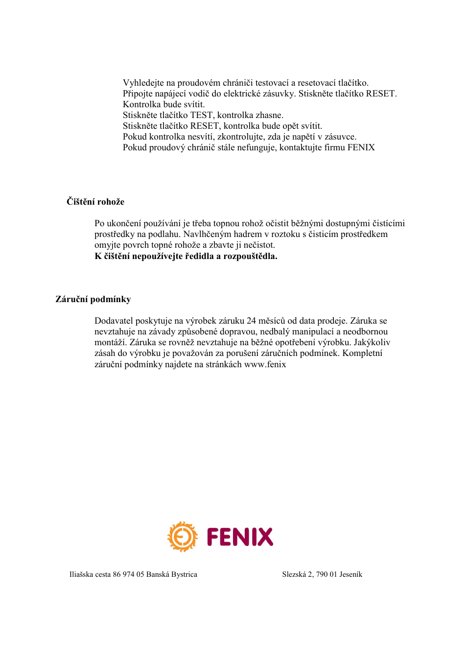 Fenix S-MAT User Manual | Page 4 / 28