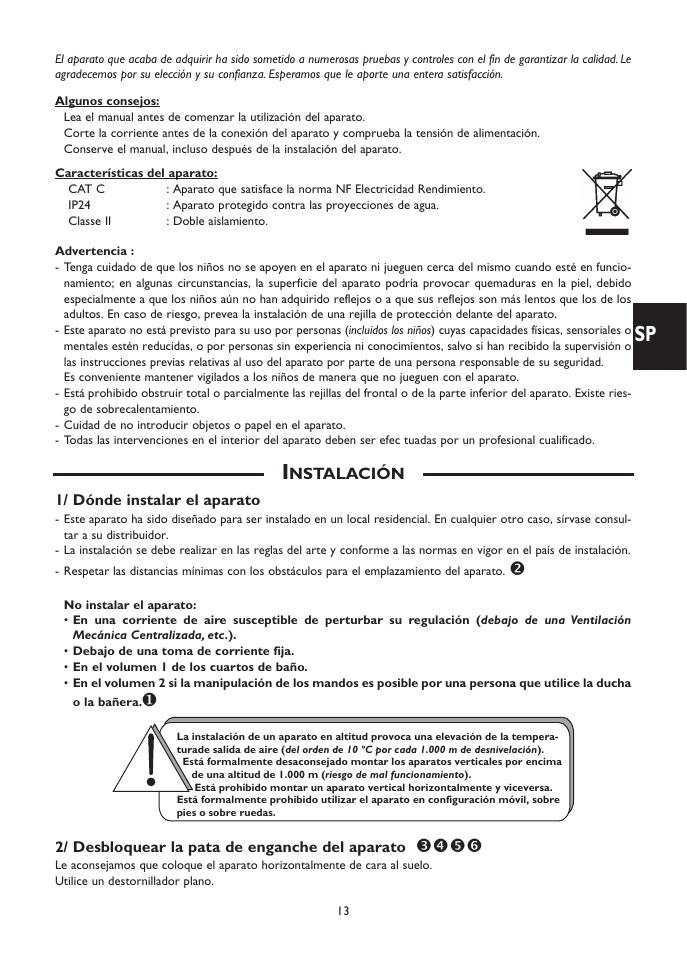 Nstalación | Fenix SOLIUS User Manual | Page 13 / 24