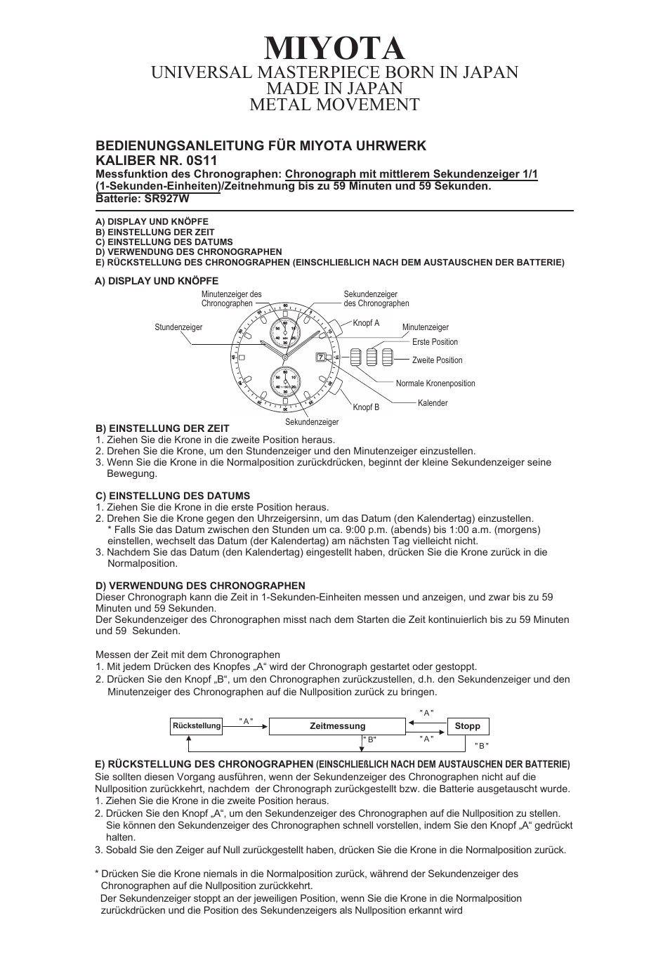 0s11_g.pdf, Miyota | FESTINA 0S11 User Manual | Page 3 / 9