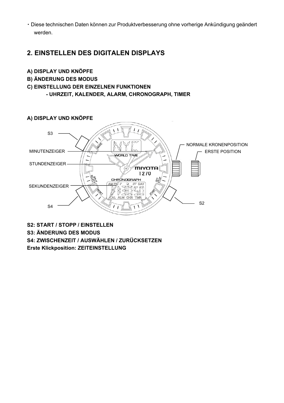 Einstellen des digitalen displays | FESTINA T270 User Manual | Page 12 / 80