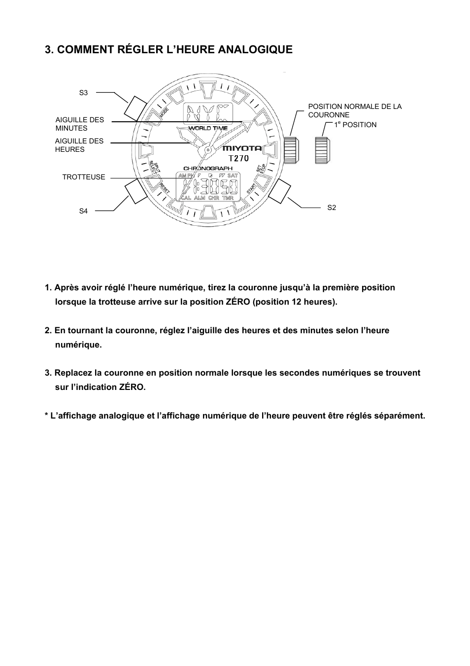 Comment régler l’heure analogique | FESTINA T270 User Manual | Page 30 / 80