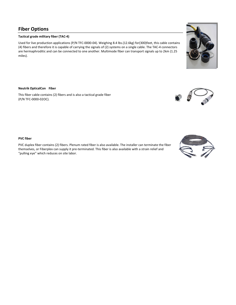 Fiber options | FiberPlex VIM-1032 User Manual | Page 13 / 21