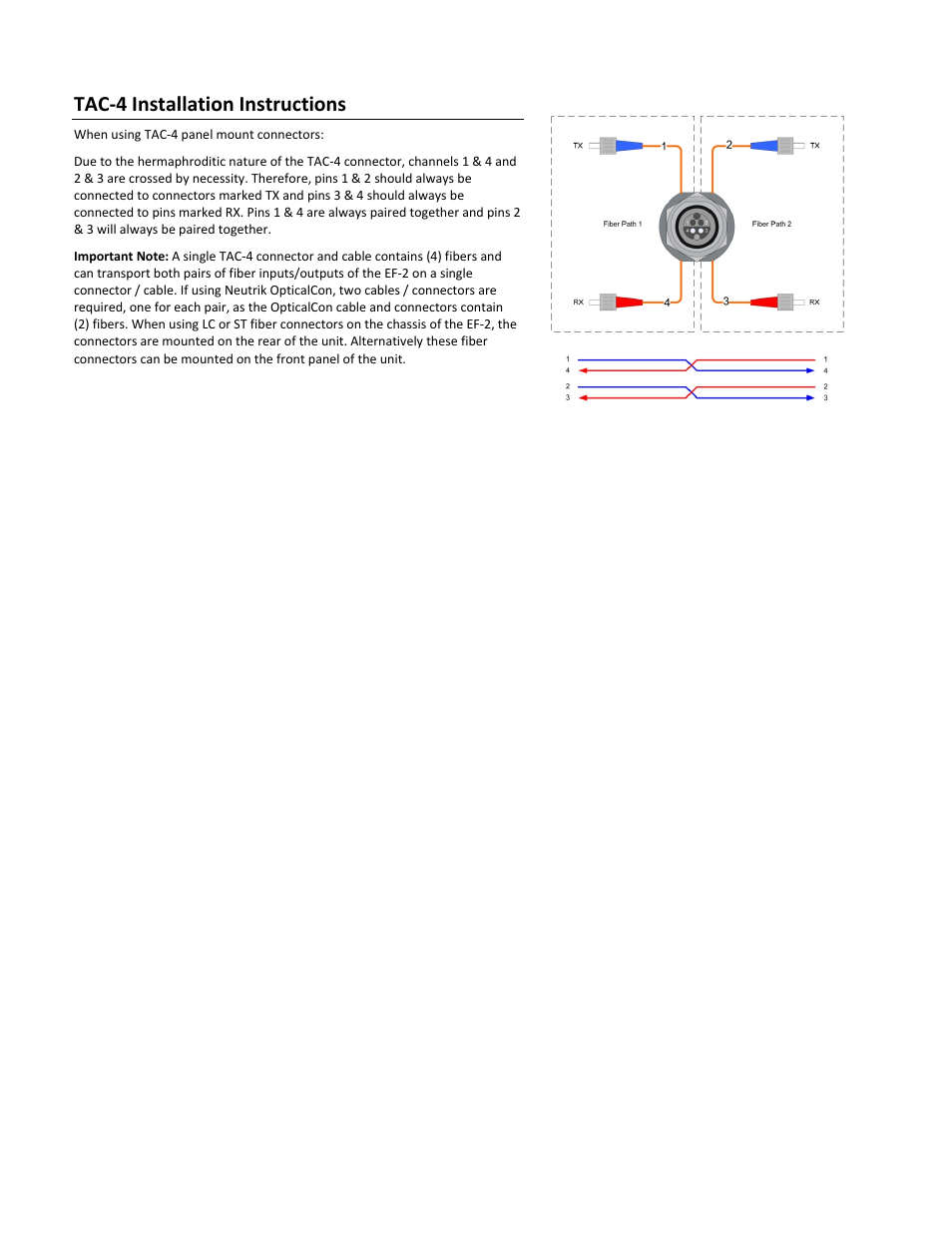 Tac‐4 installation instructions | FiberPlex VIM-1032 User Manual | Page 17 / 21