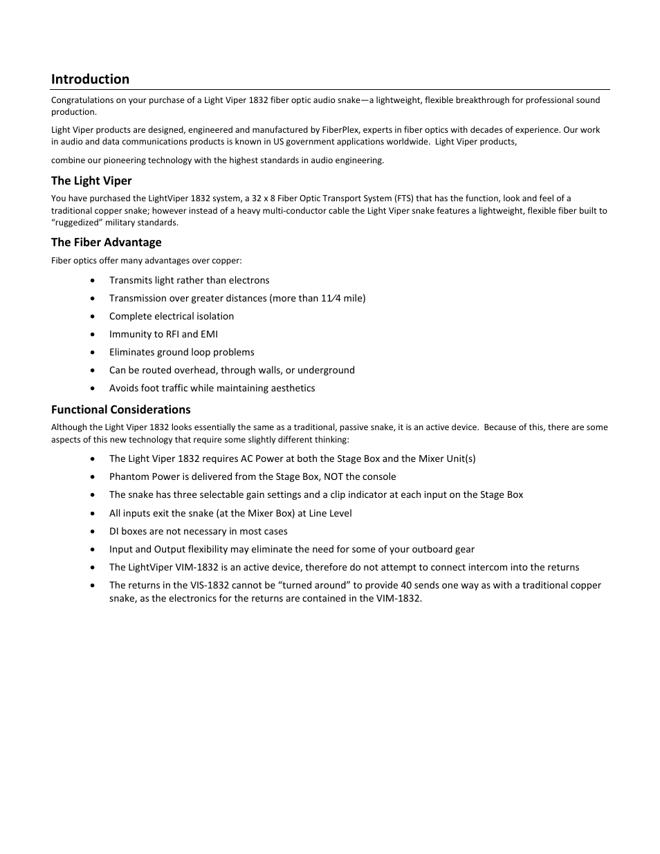 Introduction | FiberPlex VIM-1032 User Manual | Page 7 / 21