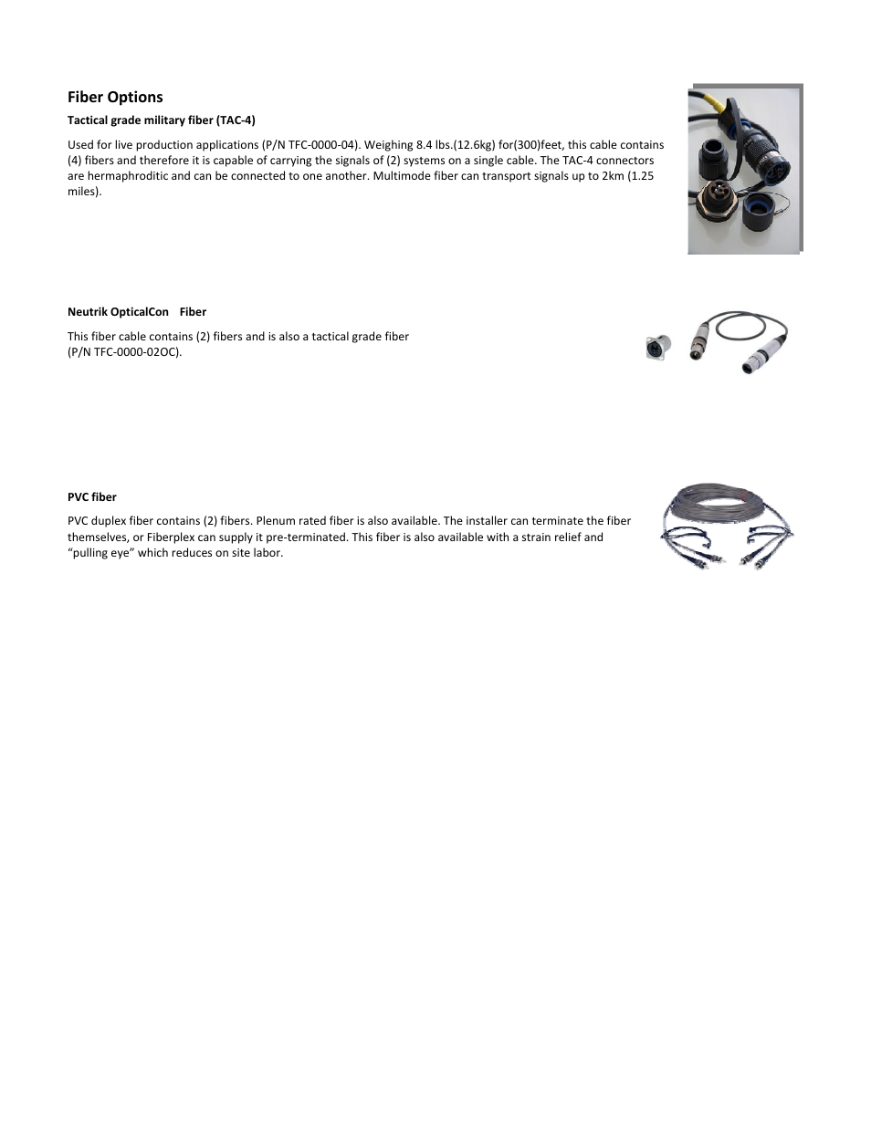 Fiber options | FiberPlex VIM-0808 User Manual | Page 13 / 21